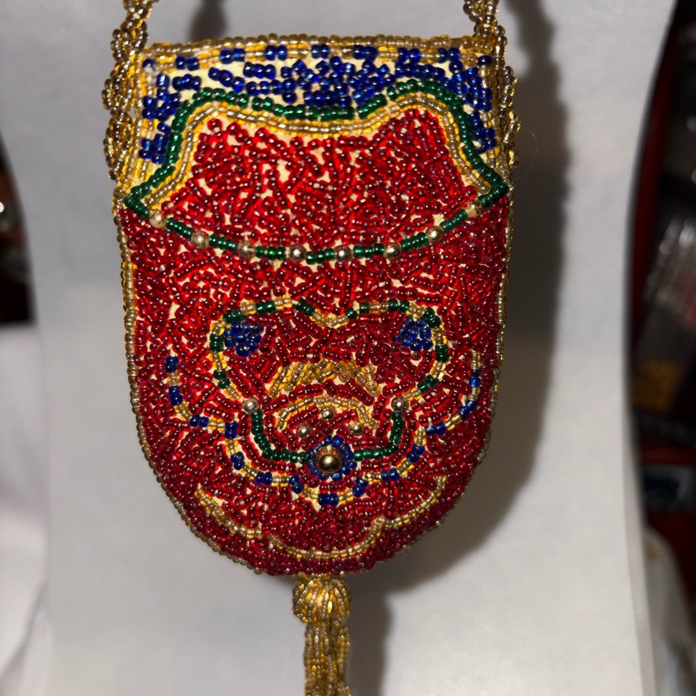 Vintage Hand Beaded Tiny Bag